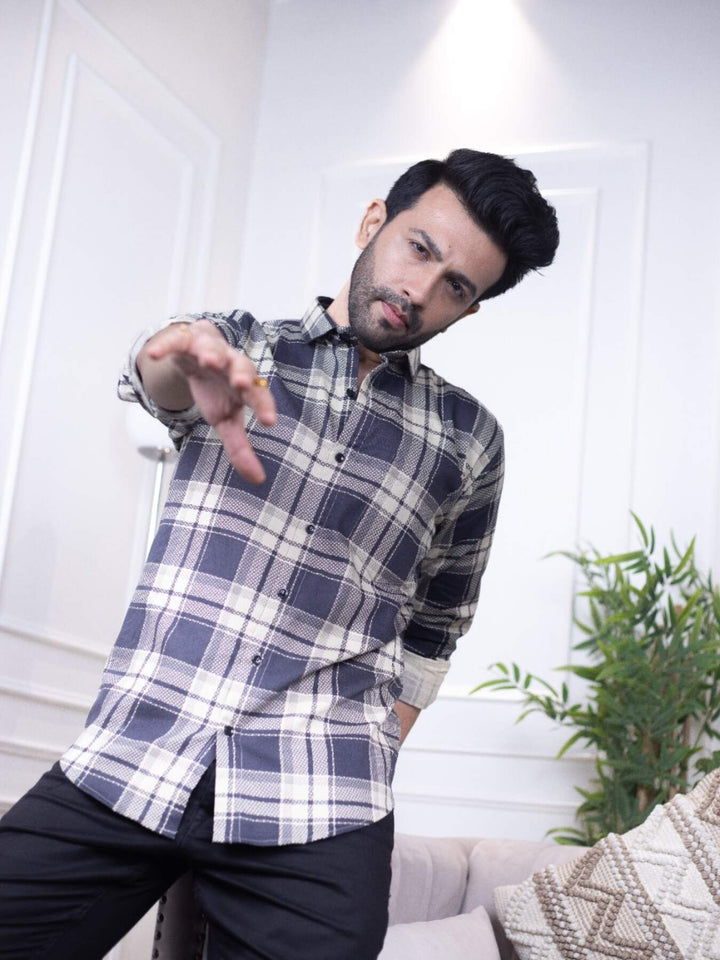 Black Checks Cotton Shirt for Men | Classic Style & Comfort | Premium Shirts | Luxury Cotton & Designer Styles| Tavasaa | [2025]