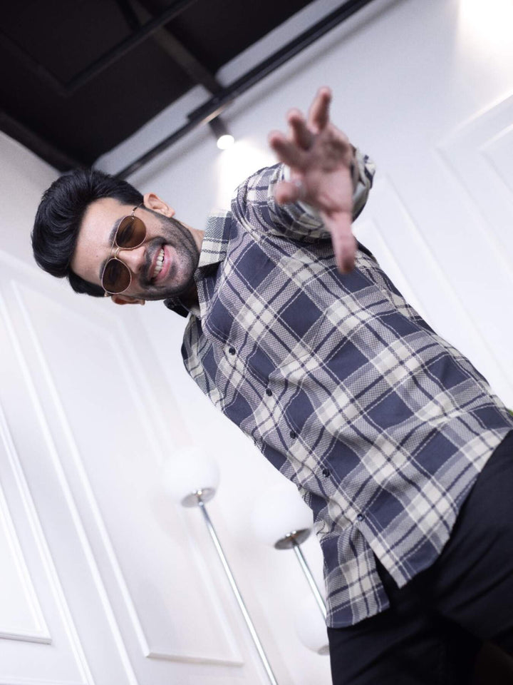 Black Checks Cotton Shirt for Men | Classic Style & Comfort | Premium Shirts | Luxury Cotton & Designer Styles| Tavasaa | [2025]